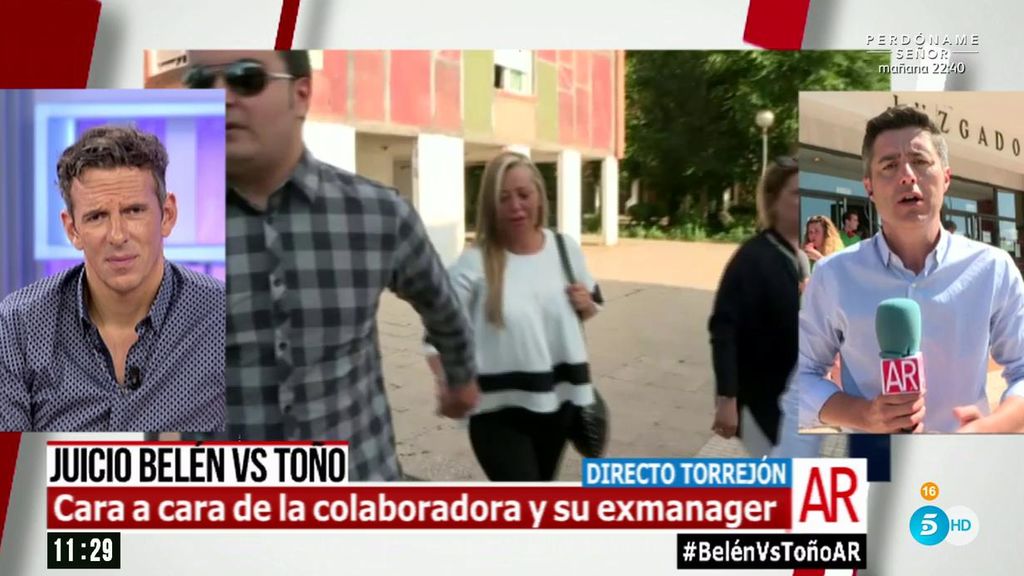 El juicio de Belén Esteban contra Toño Sanchís ya ha comenzado