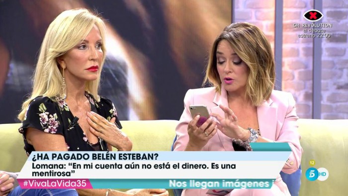 Toño Sanchís y Carmen Lomana se alían contra Belén Esteban