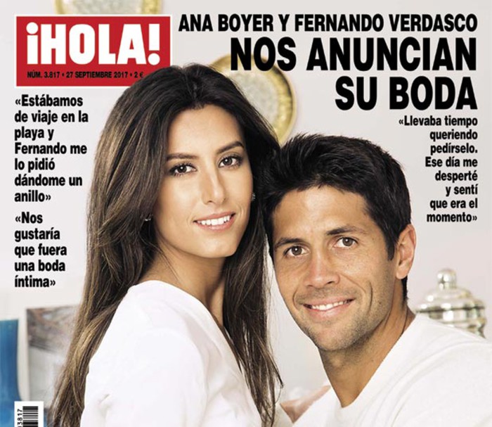 Ana Boyer y Fernando Verdasco anuncian su boda en ¡Hola!