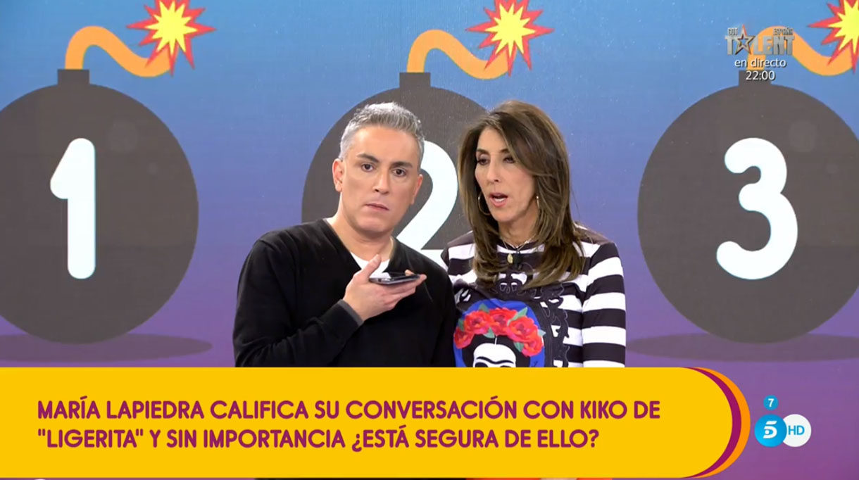 La escandalosa conversación de María Lapiedra con Kiko Hernández al descubierto en Sálvame