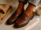 Mocasines con calcetín a la vista: la fórmula elegante para los días fríos