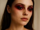 Maquillaje de Halloween elegante: el smokey rojo sangre que no parece disfraz