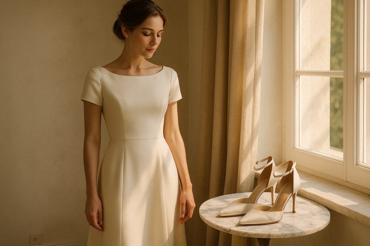 ¿Qué zapatos van mejor con un vestido midi en una boda de tarde?