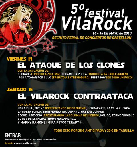 Cartel del festival Vila Rock 2010