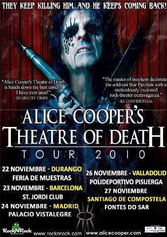 Alice Cooper, nuevo disco y gira por España en noviembre