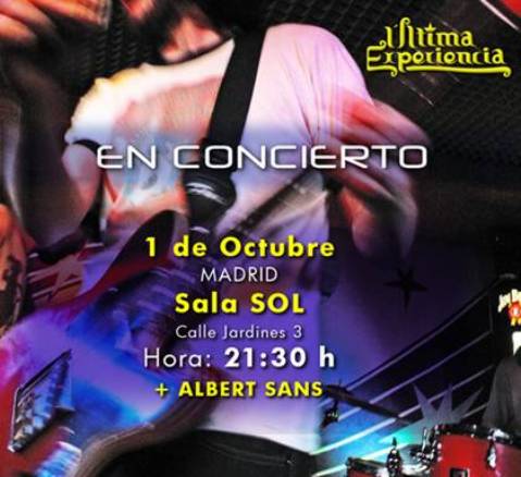 Última Experiencia preparan su concierto en Madrid (1 de octubre)