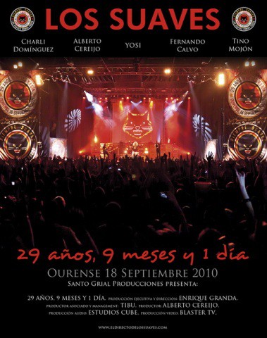 Los Suaves, portada y detalles de su DVD y CD en directo