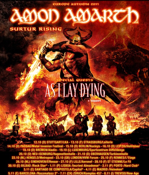 Amon Amarth, gira por España en noviembre