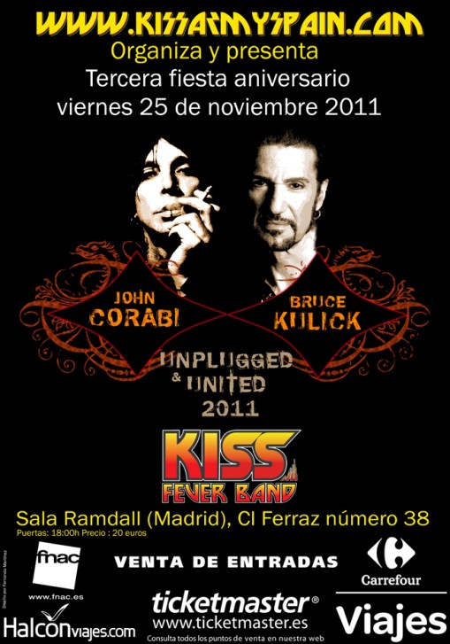Kiss Expo en Madrid con Bruce Kulick y John Corabi a finales de noviembre