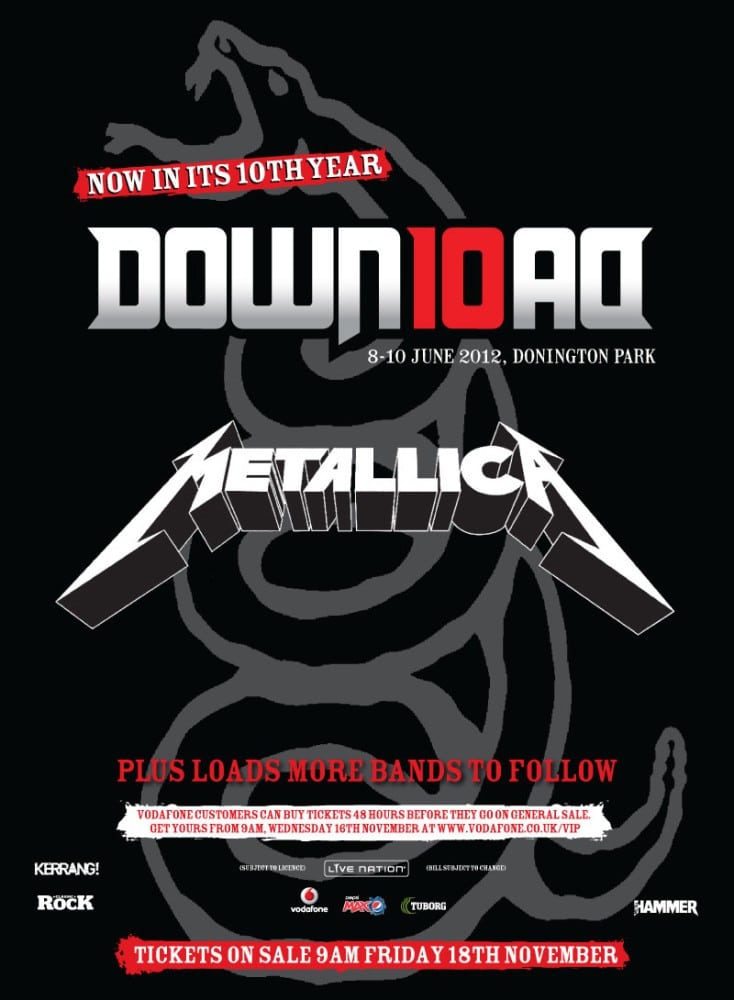 Metallica, confirmados para el Download 2012