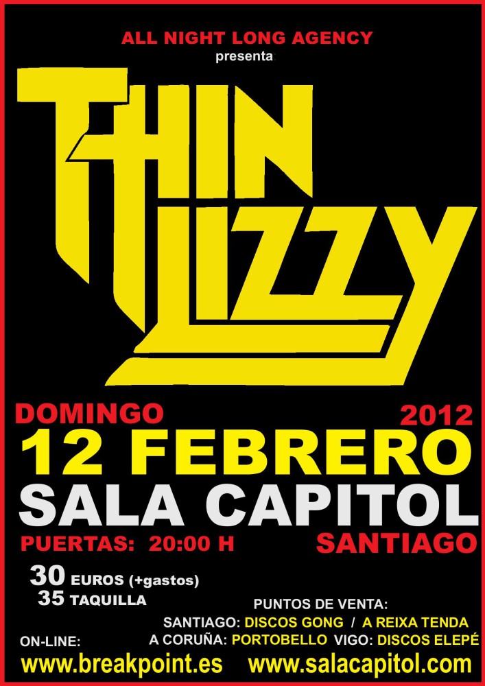 Thin Lizzy, gira española en febrero