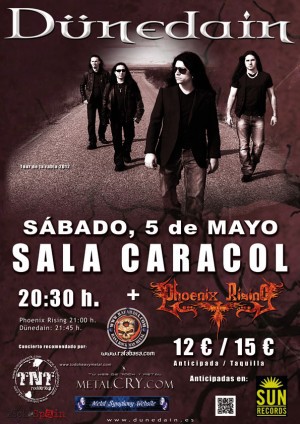Dünedain estarán este sábado en la sala Caracol (Madrid) junto a Phoenix Rising