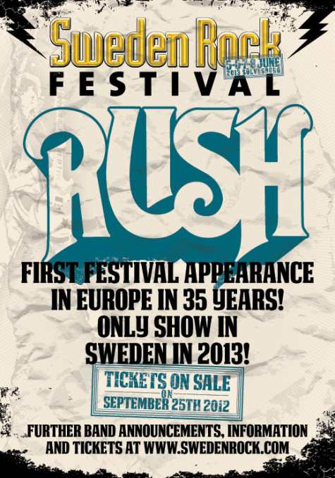 Rush, primer festival en Europa tras 34 años