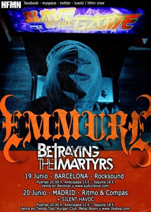 Emmure visita esta semana Madrid y Barcelona con Betraying the Martyrs como teloneros