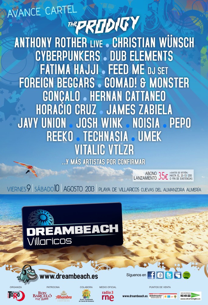 Dreambeach Villaricos, nuevo festival el 9 y el 10 de agosto
