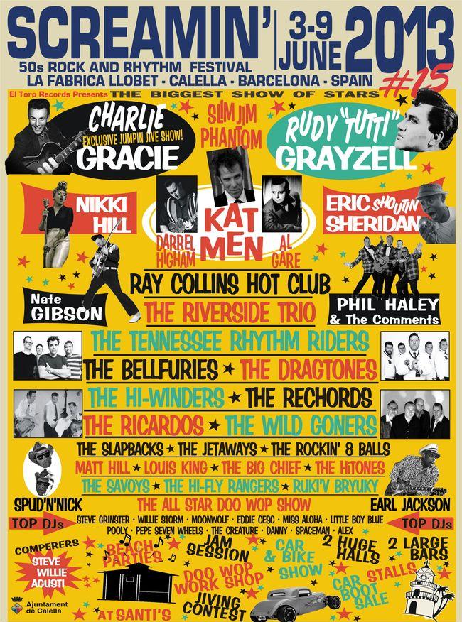 Screamin Festival 2013, del tres al nueve de junio en Calella (Barcelona)