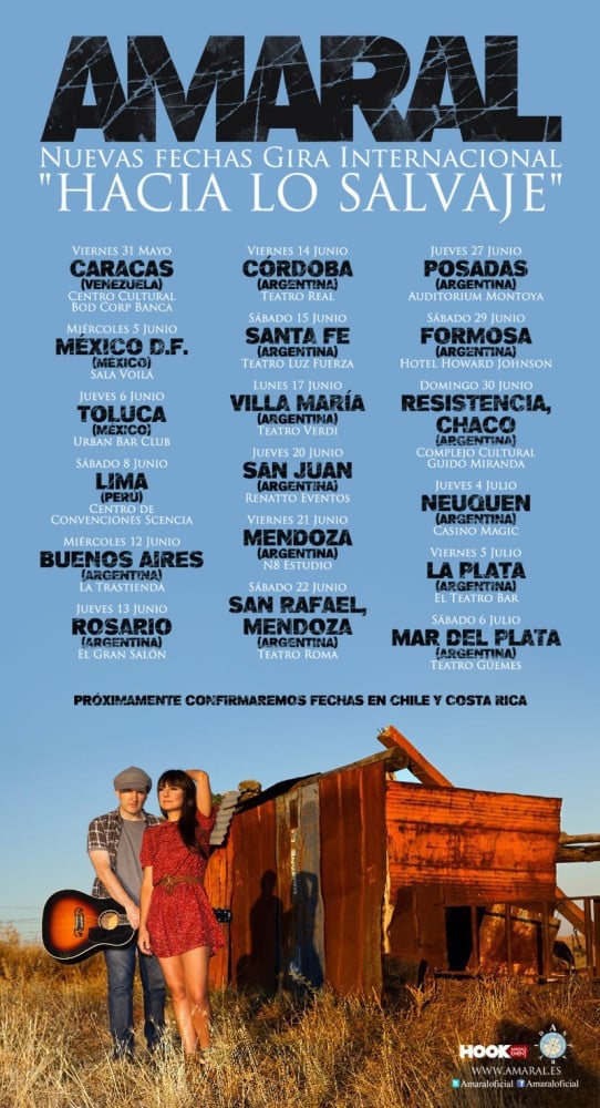 Amaral, gira por Hispanoamérica en junio