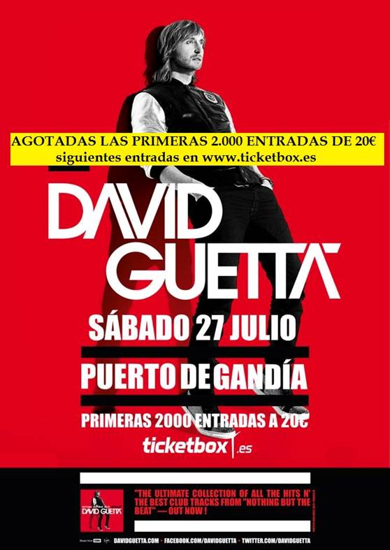 David Guetta, comunicado oficial sobre su concierto en Gandía