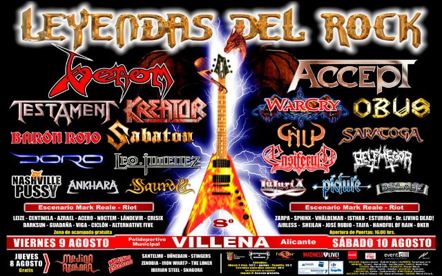 El festival Leyendas del Rock desvela sus horarios
