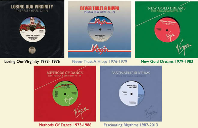 Cinco discos recopilan los cuarenta años de Virgin Records
