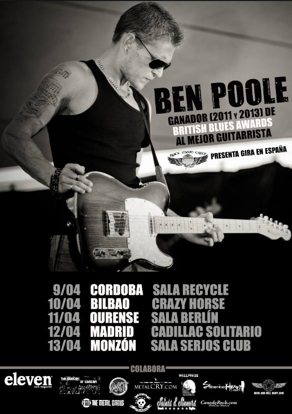 Ben Poole, gira por España en 2014
