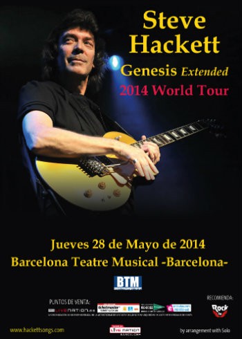 El ex guitarrista de Genesis Steve Hackett actuará en Barcelona a finales de mayo