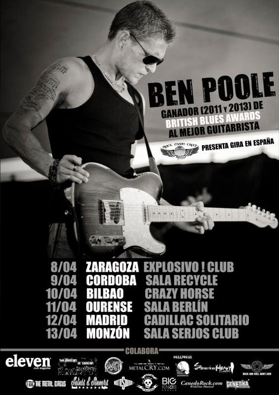Ben Poole, gira por España en abril
