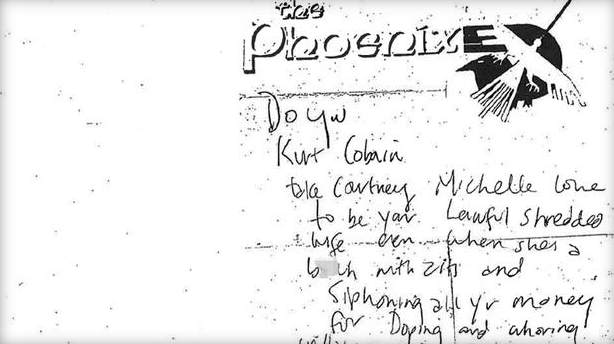Kurt Cobain, conoce las últimas palabras escritas por el cantante
