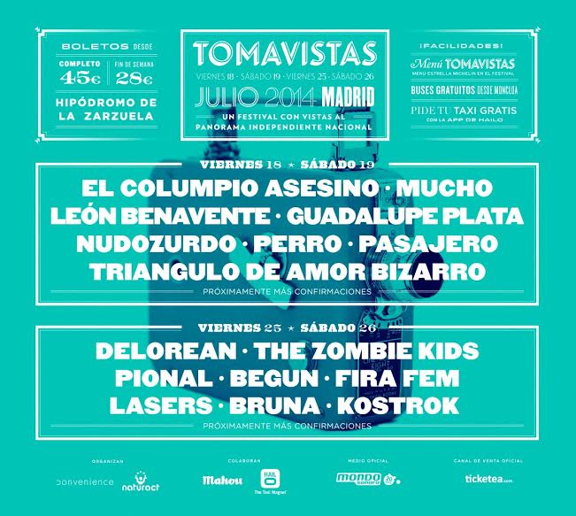 Tomavistas, nuevo festival en Madrid (18-19 de julio, 25-26 de julio)