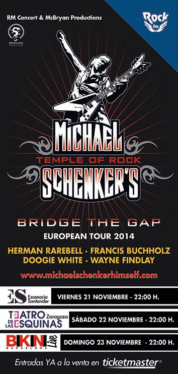Michael Schenker’s Temple of Rock, detalles de su gira por España