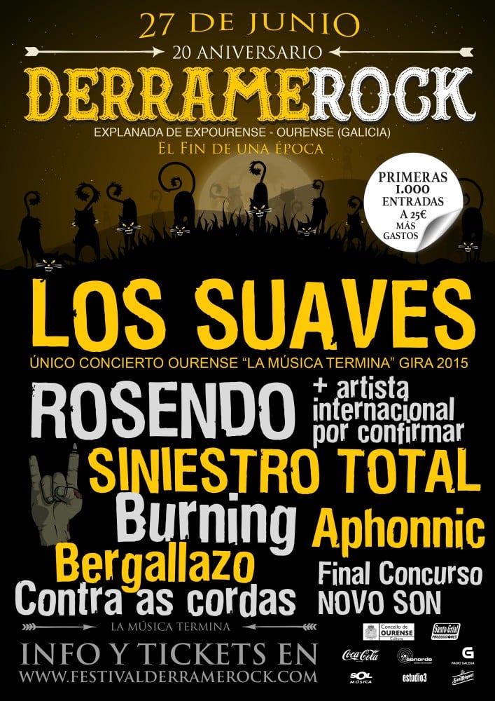 Derrame Rock 2015, el 27 de junio en Ourense