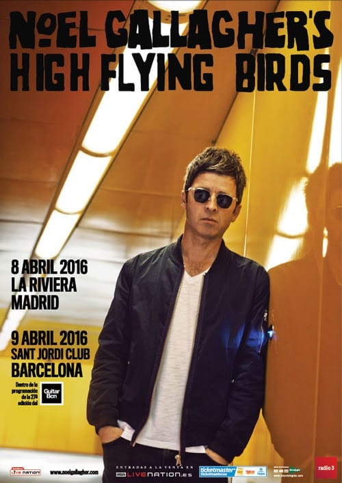 Noel Gallagher y sus High Flying Birds, gira por España en abril de 2016