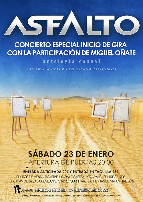 Asfalto, nuevo disco y concierto especial en Madrid el 23 de enero