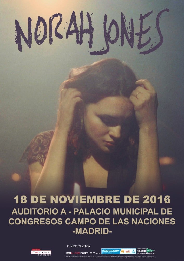 Norah Jones, el 18 de noviembre concierto en Madrid