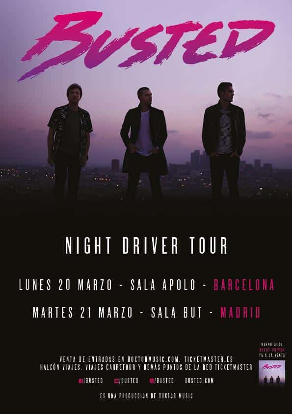 Busted, gira por España en marzo de 2017