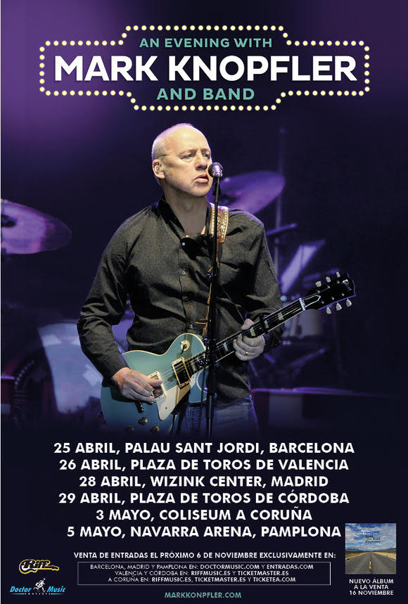 Mark Knopfler, gira por España en la primavera de 2019