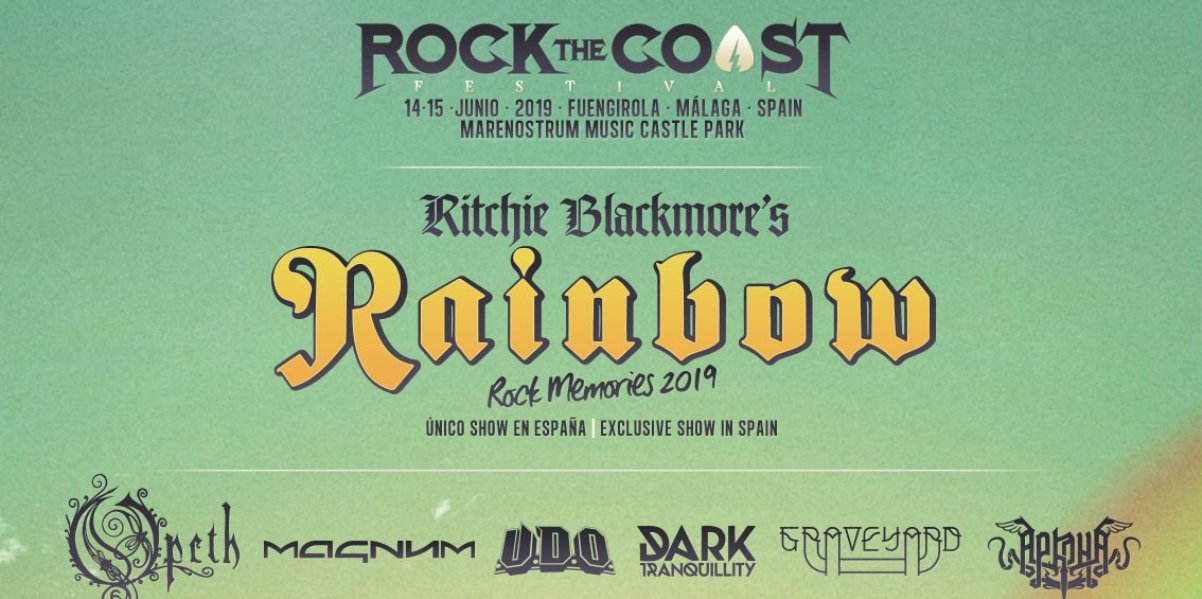 Rock the Coast 2019, distribución de bandas por días