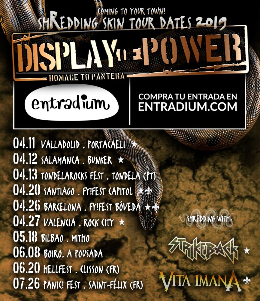 Display of Power, banda de tributo a Pantera, fechas de su gira por España