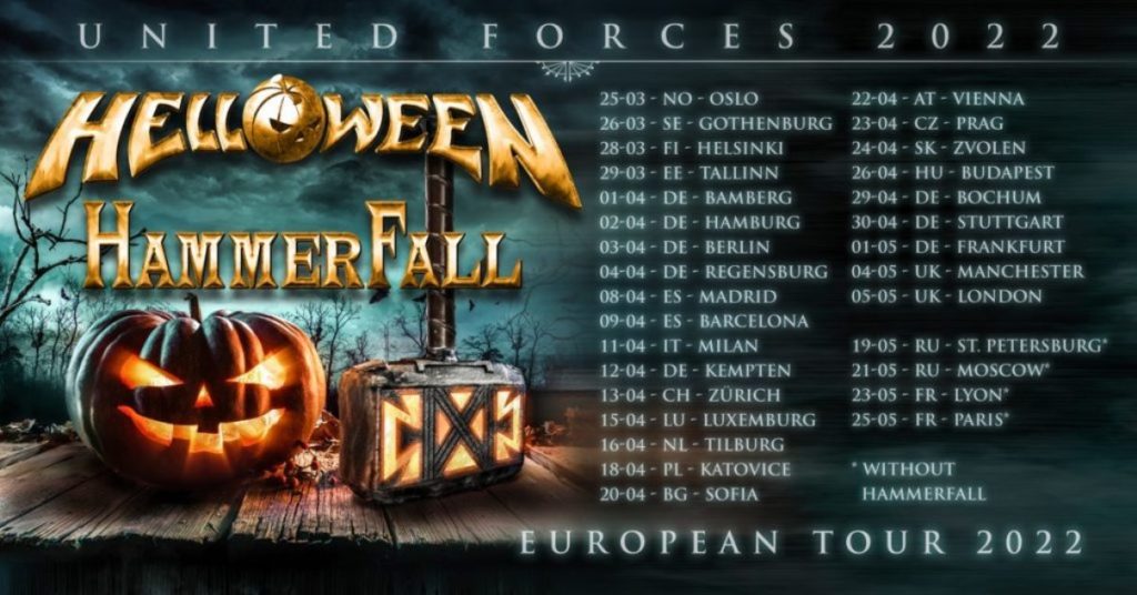 Helloween y Hammerfall, juntos en una gira histórica