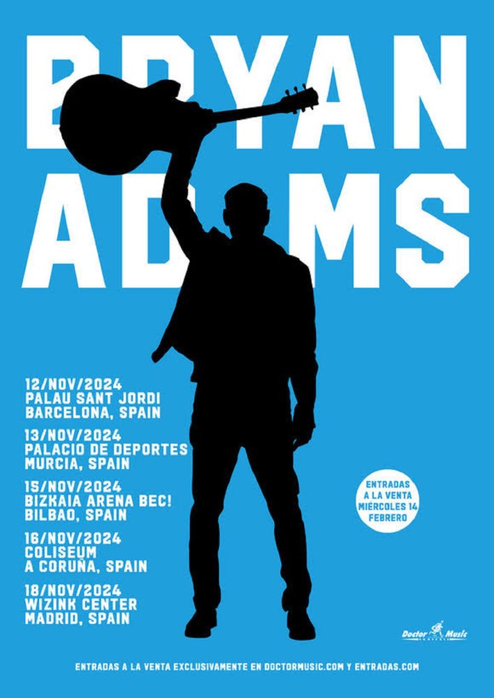 Bryan Adams, larga gira por España en noviembre de 2024