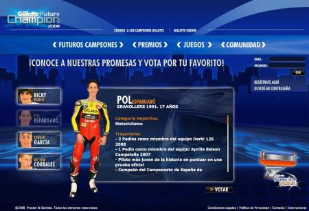 Vota por Pol Espargaró para ser el Gilette Future Champion 08