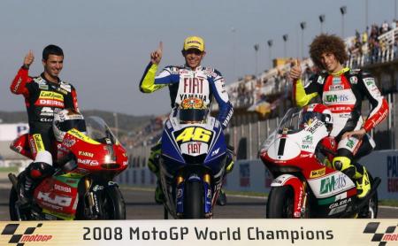 La foto de los Campeones del Mundial de Motociclismo