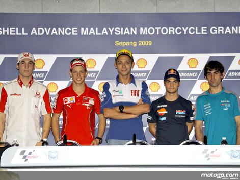 Espargaró, Simón, Stoner, Rossi y Pedrosa presentan el Gran Premio de Malasia