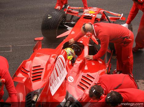 Valentino Rossi marca un 1:25.6 como mejor tiempo en su 1º día de test con Ferrari