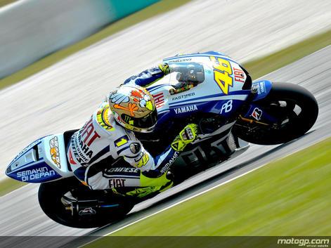 Valentino Rossi el mejor en el test de pretemporada de MotoGP en Sepang