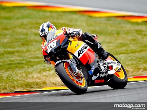 Dani Pedrosa a lo grande en la carrera de MotoGP en Sachsenring