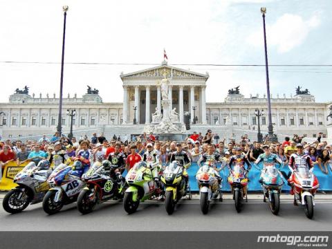 Evento promocional del Mundial de Motociclismo en Viena