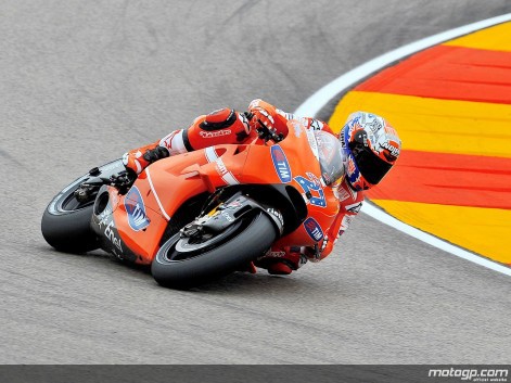 Casey Stoner con el mejor ritmo de MotoGP en Motorland Aragón