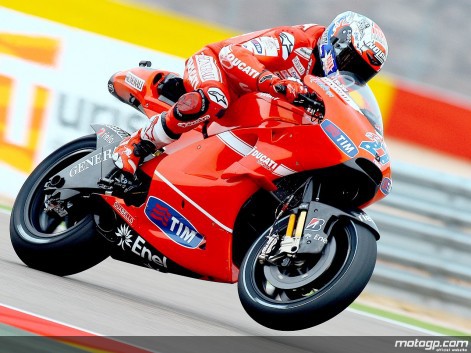 Casey Stoner logra la pole position de MotoGP en Motorland Aragón