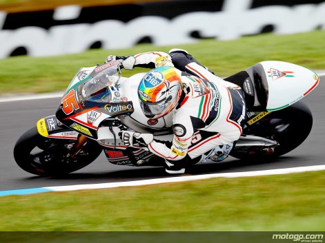 Alex De Angelis marca la pole de Moto2 en Phillip Island en el último minuto
